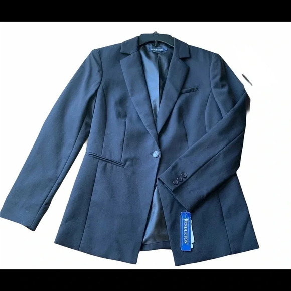COPY - Pendleton 100% Virgin Wool Lined Black Blazer Jacket Career NWT Size 6 - Picture 3 of 12